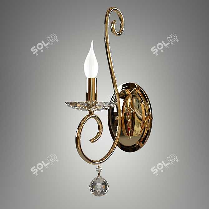 German-Made Sconce: Favourite 1027-1W 3D model image 1