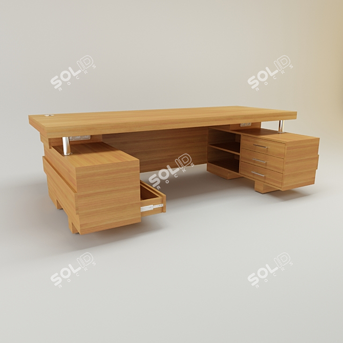 Grandezza Writing Desk: Modern and Bold 3D model image 2