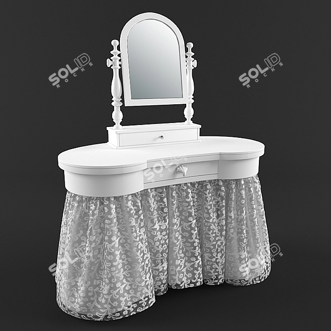 Title: Halley Classic Vanity Table 3D model image 1