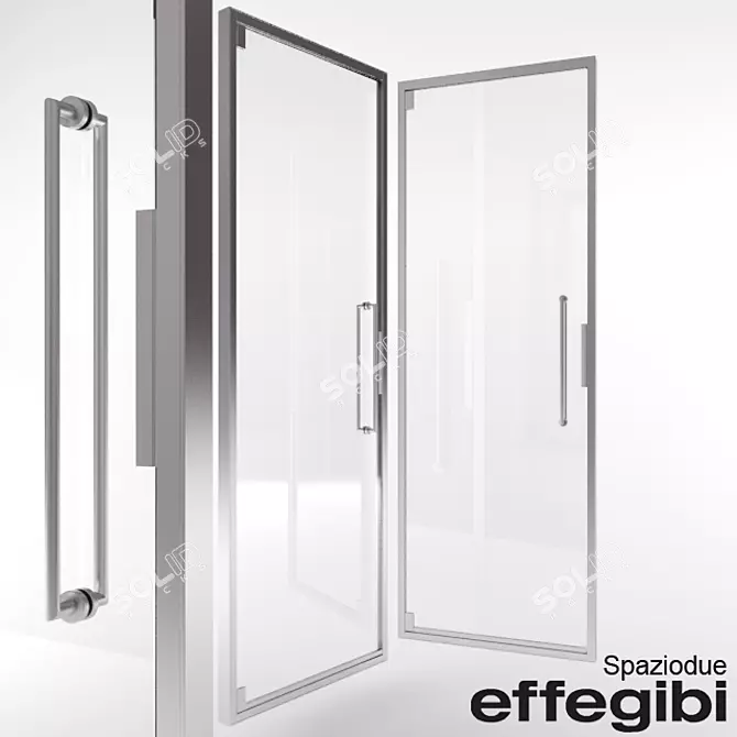 Spaziodue 65: Stylish Stainless Steel Hammam Door 3D model image 2