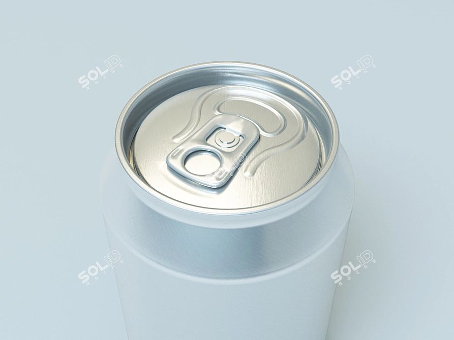 Sleek Aluminum Beverage Can 3D model image 2