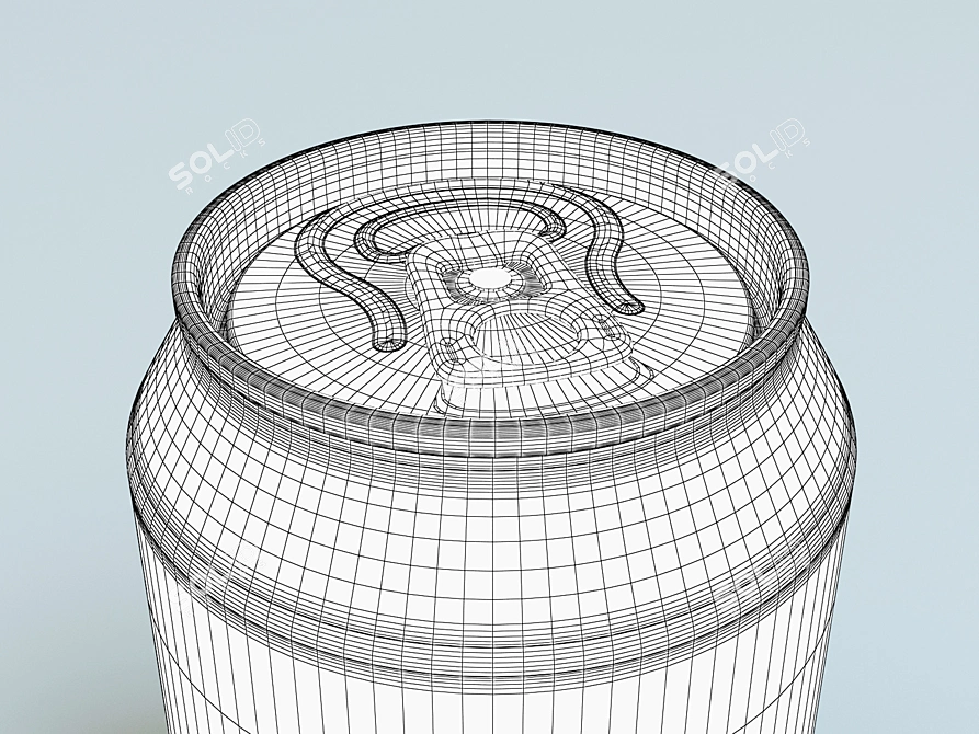 Sleek Aluminum Beverage Can 3D model image 3