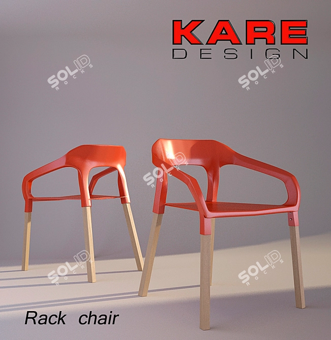 Modern Kare Rack Chair 3D model image 1
