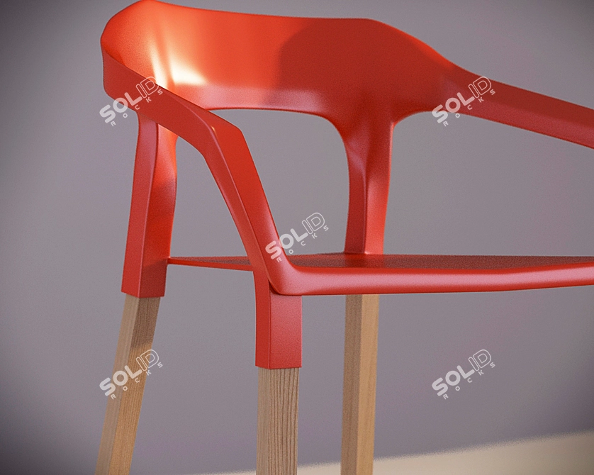 Modern Kare Rack Chair 3D model image 2