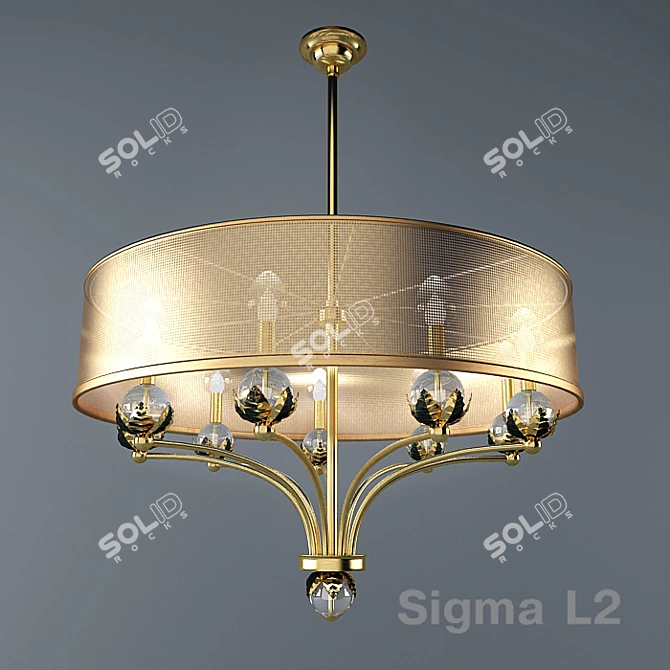 Sigma Elle Due Doroty Chandelier 3D model image 1