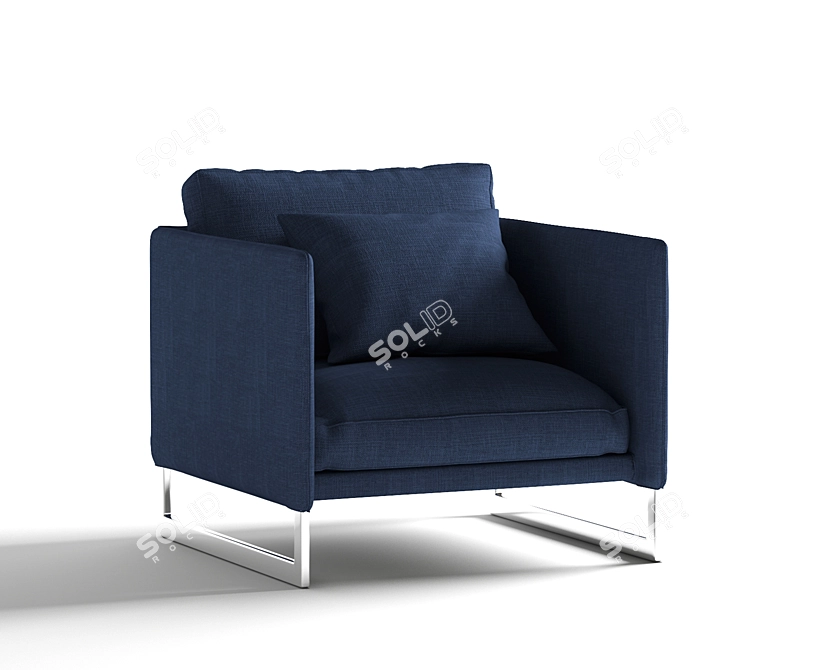 Sleek Comfort: Saba Livingston Chair 3D model image 1