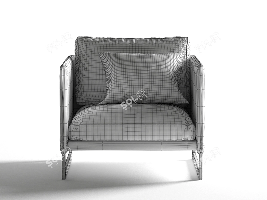 Sleek Comfort: Saba Livingston Chair 3D model image 2