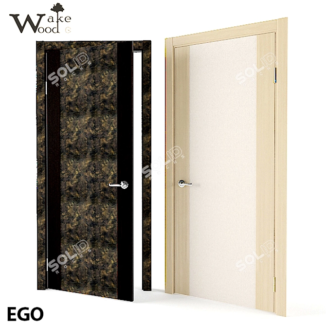 Stylish Elegance: Wakewood Interior Doors 3D model image 1