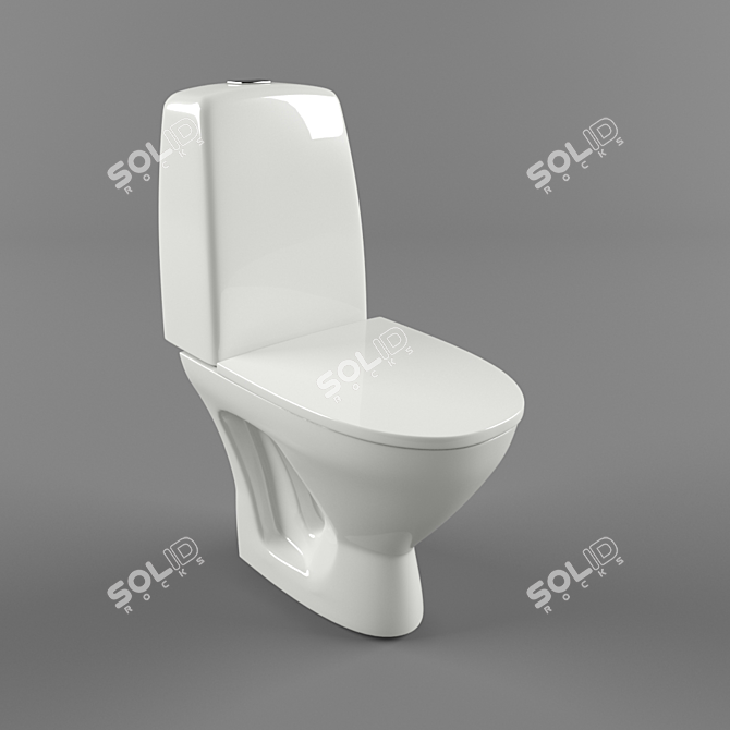 Modern IFO Sign Art Toilet 3D model image 1