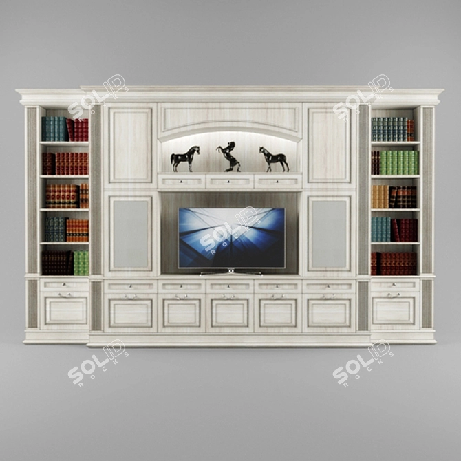 TV Cubby Cabinet 3D model image 2