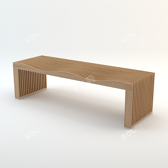 Elegant Bench for Indoor and Outdoor Spaces 3D model image 1