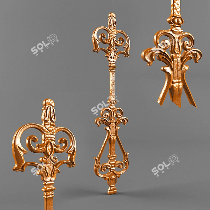 Bronze Baluster Casting 3D model image 1