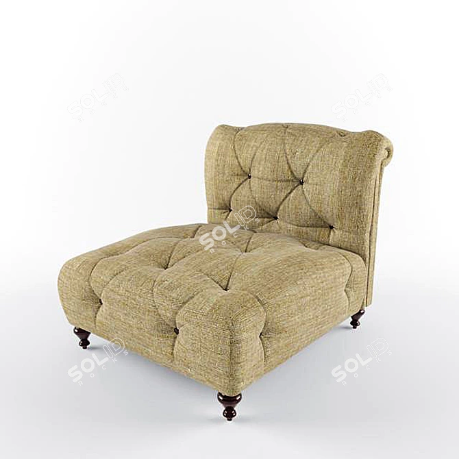 Elegant Classic Chair 3D model image 1