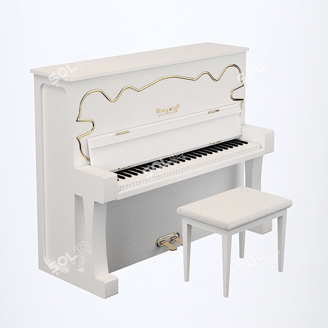 Melodic Harmony: Classic Piano 3D model image 1