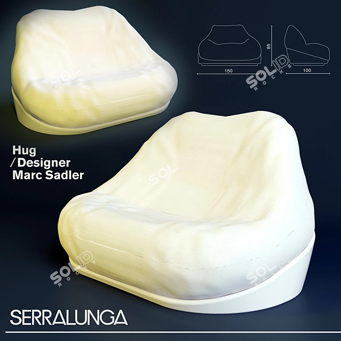 Cozy Embrace: HUG Armchair 3D model image 1