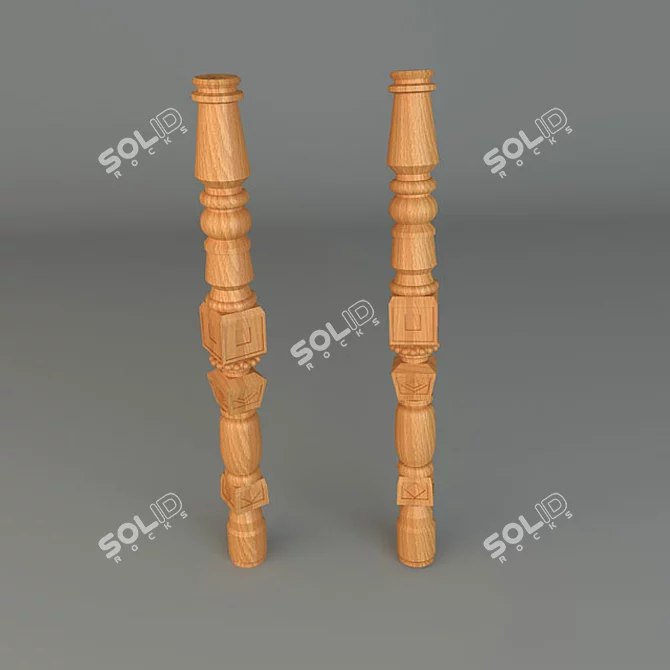 Russian Style Column: Authentic and Versatile 3D model image 1