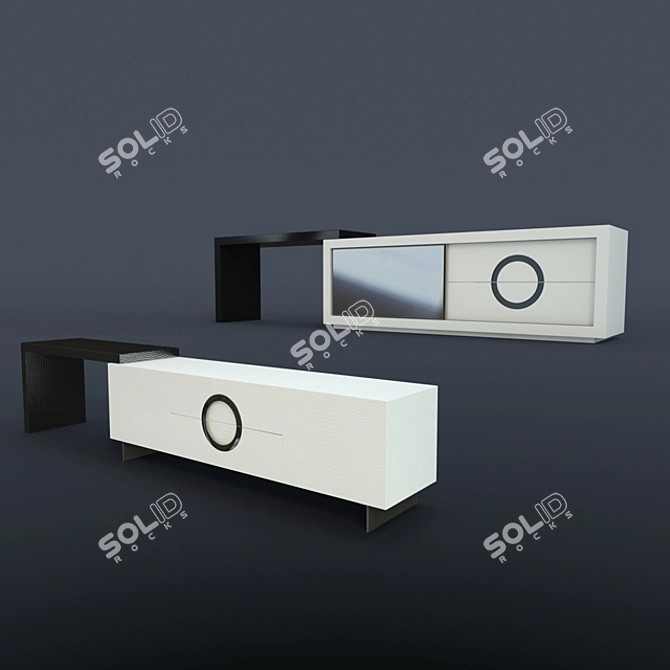 Modern TV Stand by A&X Factory 3D model image 1