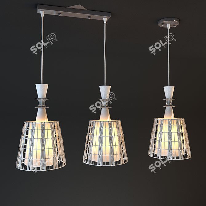 Braided Leather Fixtures 3D model image 1