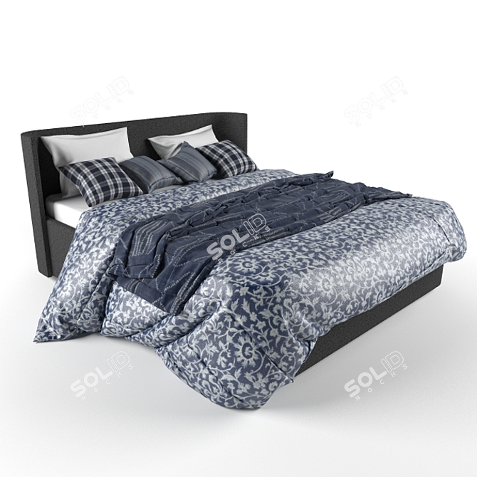 Stylish Fifth Bed Set: Ralph Lauren Home 3D model image 1