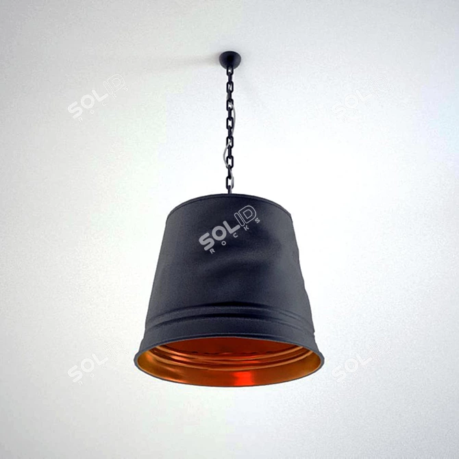 Elegant Bucket Chandelier 3D model image 1