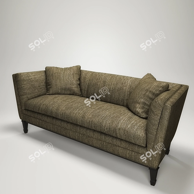 Elegant Barbara Barry Gallery Sofa 3D model image 2