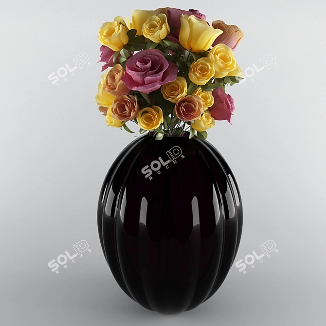 Sunny Rose Bouquet 3D model image 1