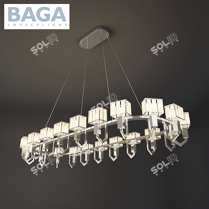 Elegant Chandelier: BAGA Patrizia Garganti 3D model image 1