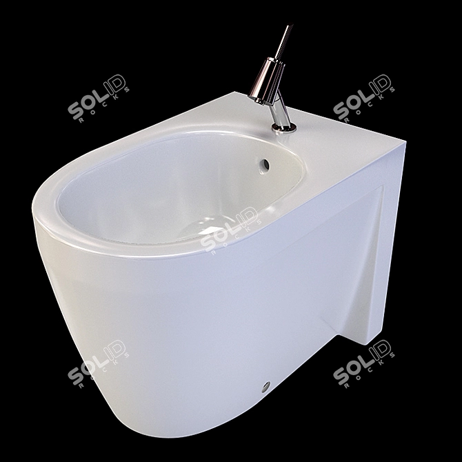 Duravit Starck 2 Toilet Bidet Combo 3D model image 3