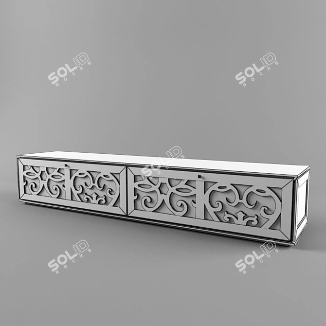 Elegance TV Stand by Tonin CASA 3D model image 2