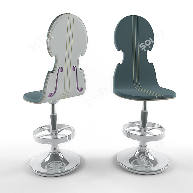 Musical Melody Bar Stool 3D model image 1