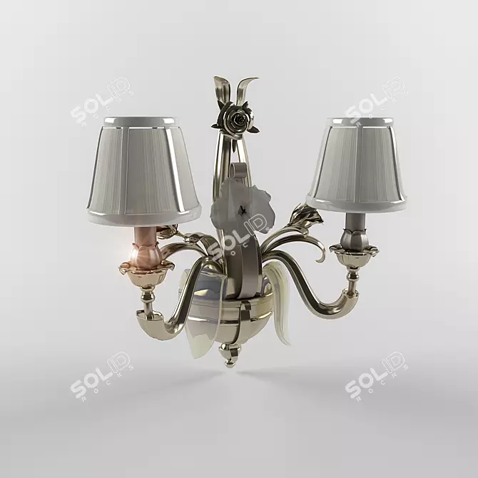 Elegant Wall Sconce 3D model image 1