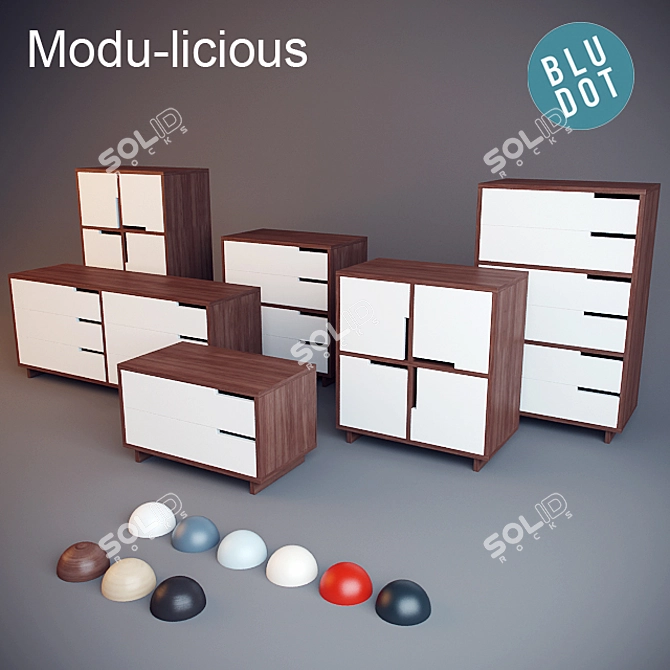 Modular Storage Solution: Modu-licious 3D model image 1