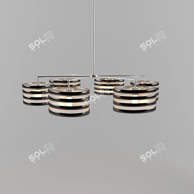 Rustic Metal Edison Lamp 3D model image 1