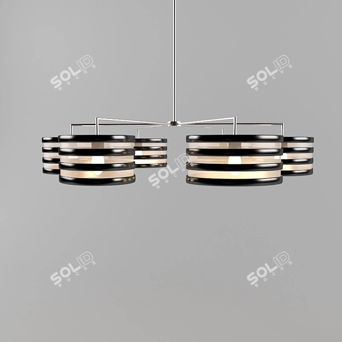 Rustic Metal Edison Lamp 3D model image 2