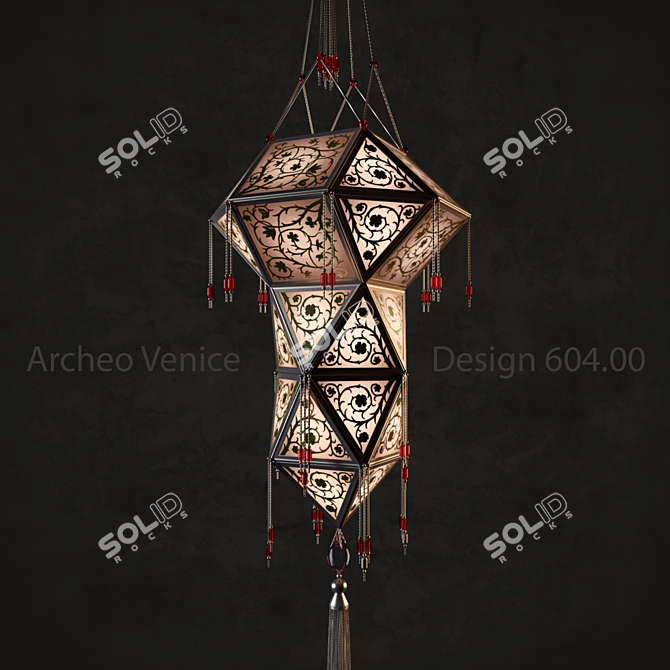 Archeo Venice Design Pendant Light 3D model image 1