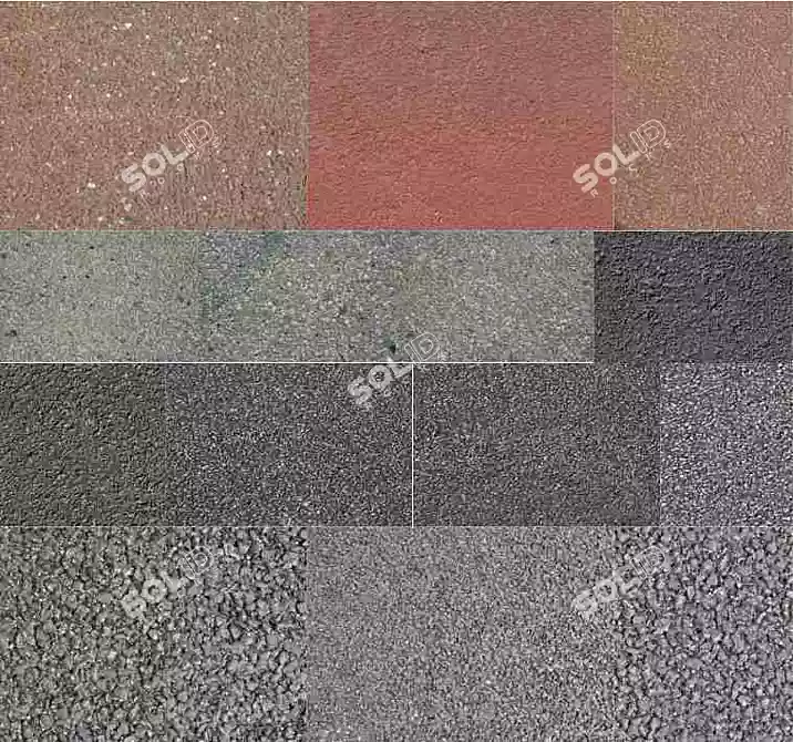 Urban Asphalt Textures 3D model image 1