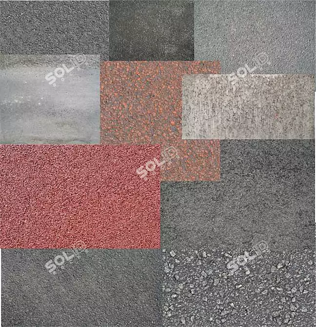 Urban Chic Asphalt Texture 3D model image 1