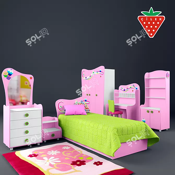 Dreamy Cupcake Furniture Collection 3D model image 1