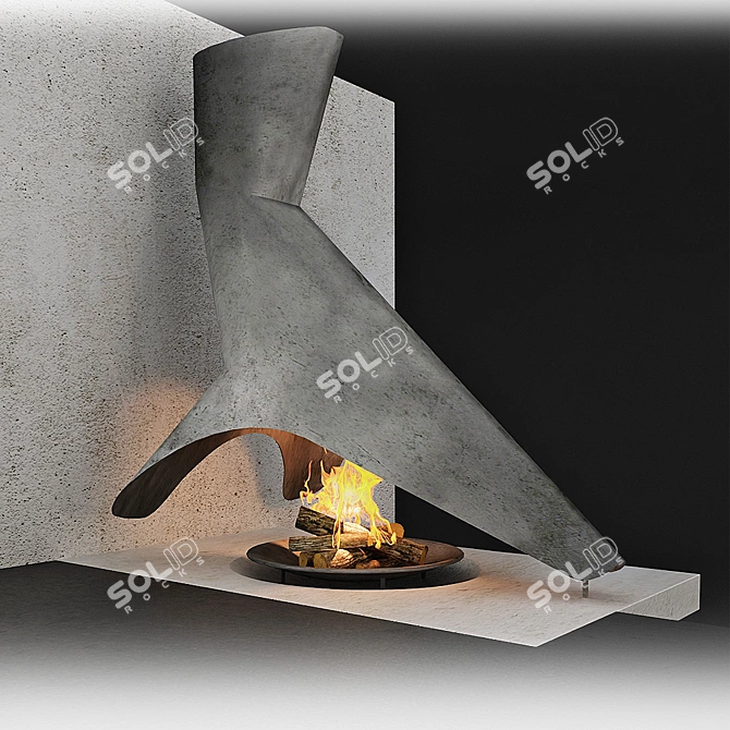 Prometheus: Versatile Indoor/Outdoor Fireplace 3D model image 3
