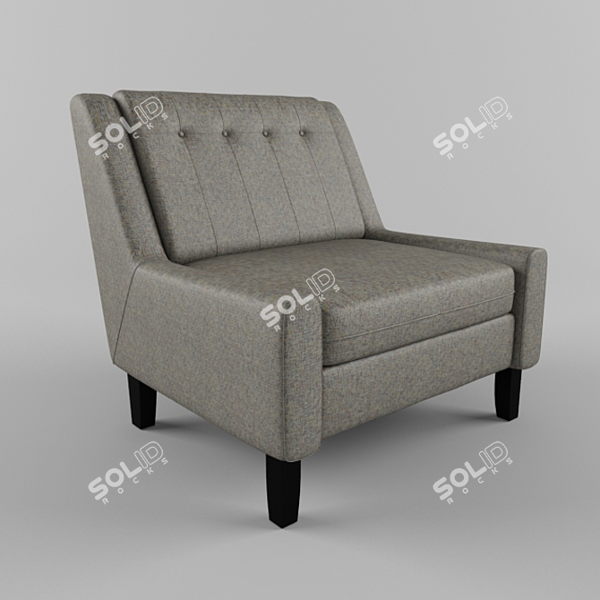 Sleek Armchair for Modern Living 3D model image 1