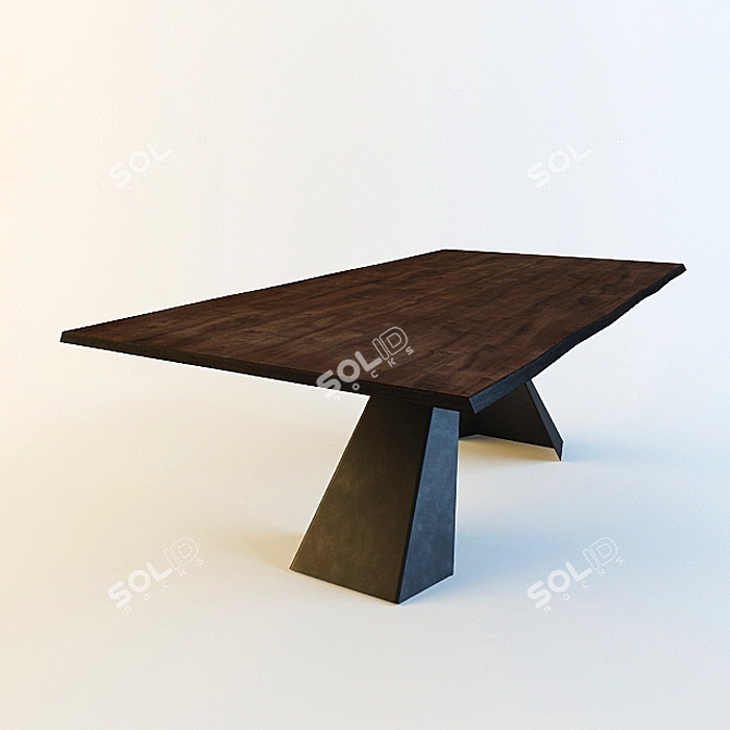 Elegant Cattelan Eliot Table 3D model image 1