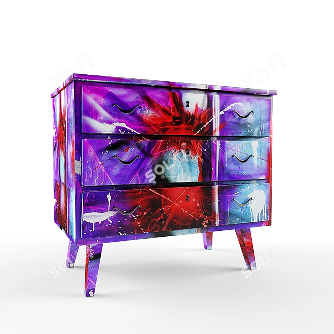 Color Burst Dresser 3D model image 1