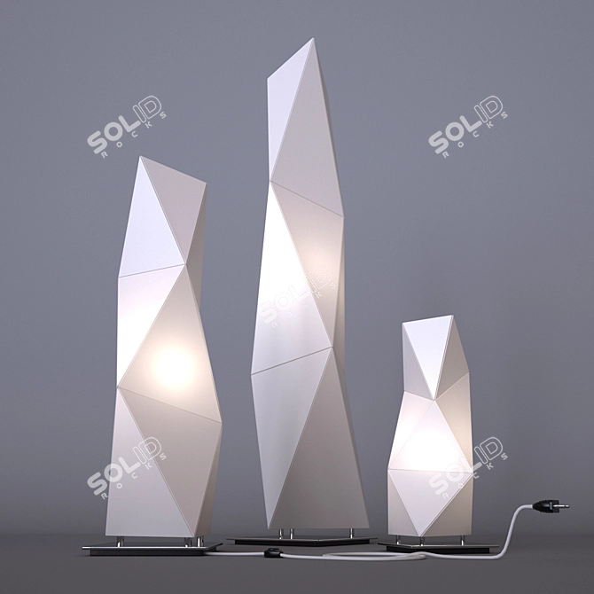 Elegant Diamond Floor Lamp 3D model image 1