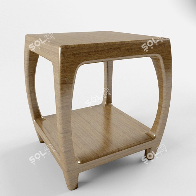 Elegant Tea Table 3D model image 1