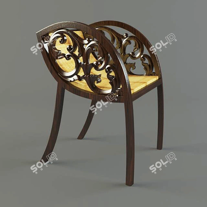 Elegant Arjuna Chair 3D model image 1