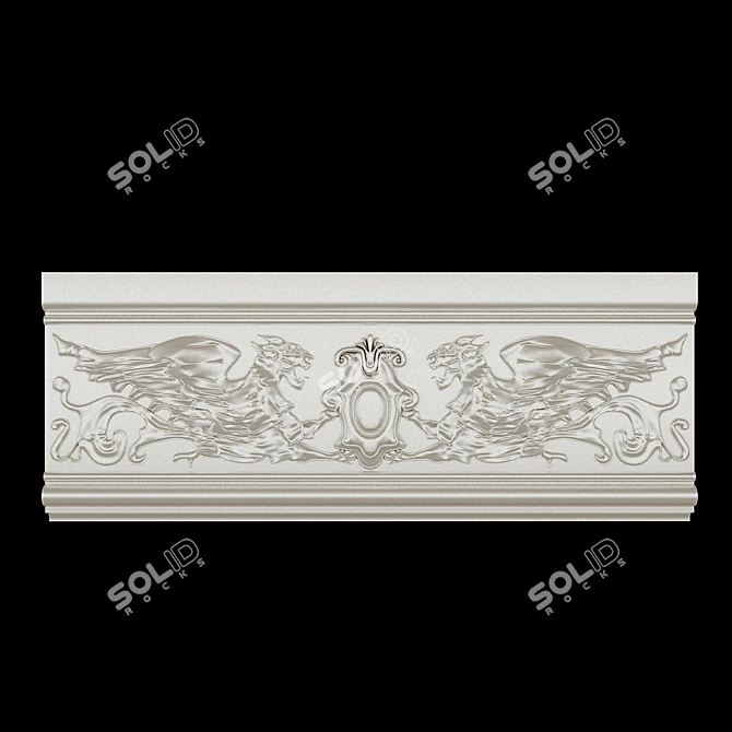 Elegant Stucco Panels 3D model image 1