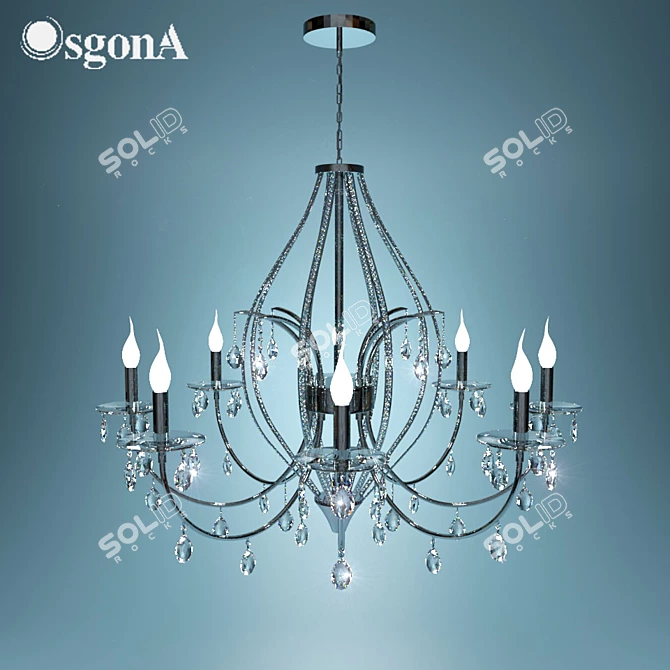 Elegant Albina Chandelier by Osgona 3D model image 1