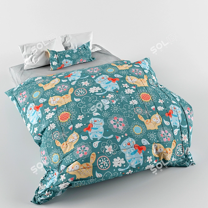 Cozy Cat Bed Cover 180x120 3D model image 1