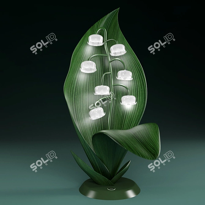 Elegant May-Lily Table Lamp 3D model image 1