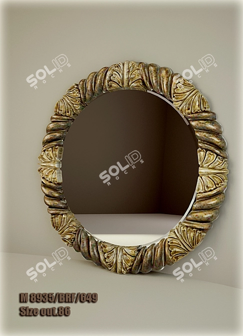 Reflective Elegance: FAL Classic Mirror 3D model image 1